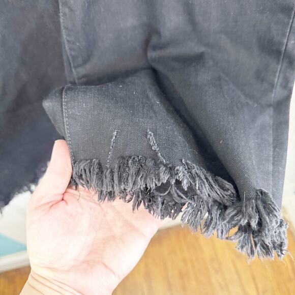 INC International Concepts Fashion Basics High Rise Crop Black Jeans Raw Hem NWT - Picture 5 of 14